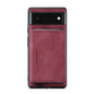 JEEHOOD Magnetic Zipper Horizontal Flip Phone Leather Case