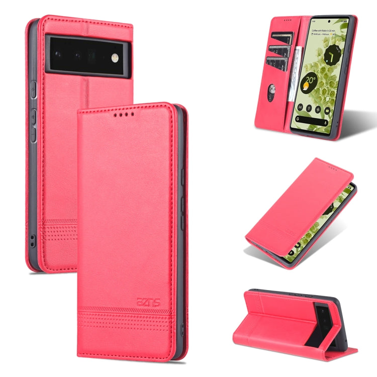 AZNS Magnetic Calf Texture Horizontal Flip Phone Leather Case