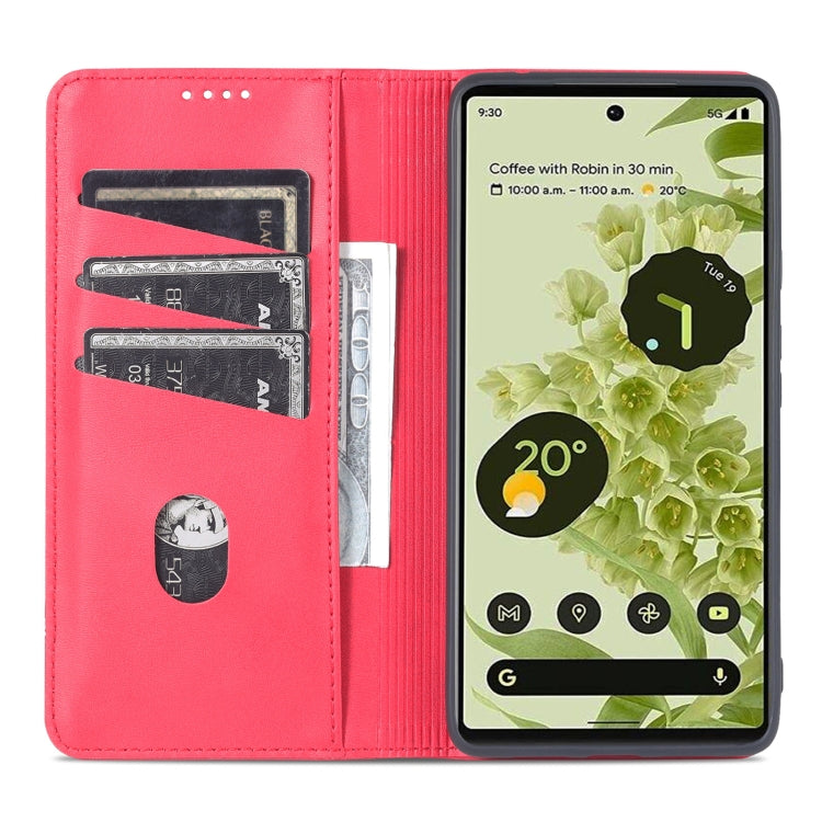 AZNS Magnetic Calf Texture Horizontal Flip Phone Leather Case