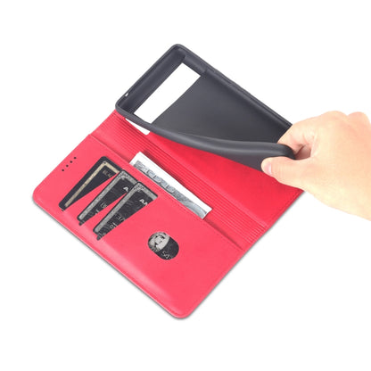 AZNS Magnetic Calf Texture Horizontal Flip Phone Leather Case
