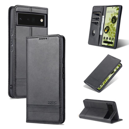 AZNS Magnetic Calf Texture Horizontal Flip Phone Leather Case