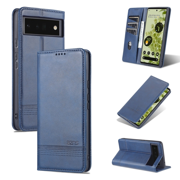 AZNS Magnetic Calf Texture Horizontal Flip Phone Leather Case