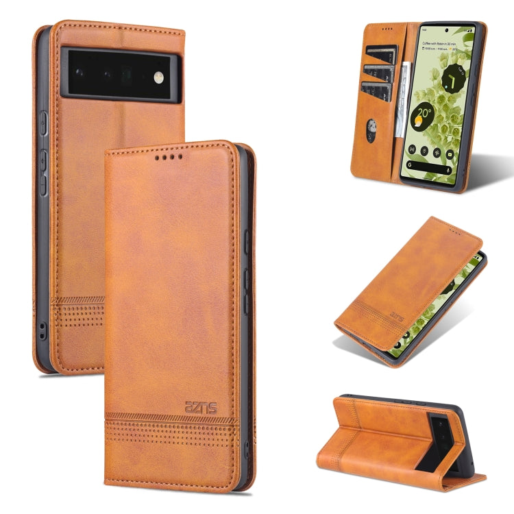 AZNS Magnetic Calf Texture Horizontal Flip Phone Leather Case