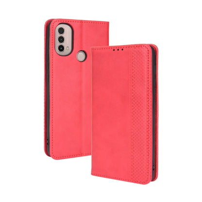 Magnetic Buckle Retro Crazy Horse Texture Horizontal Flip Phone Leather Case with Holder & Card Slots & Photo Frame, Series 2