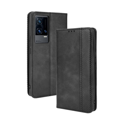 Magnetic Buckle Retro Crazy Horse Texture Horizontal Flip Phone Leather Case with Holder & Card Slots & Photo Frame, Series 2