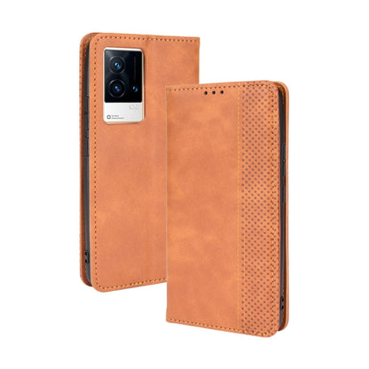 Magnetic Buckle Retro Crazy Horse Texture Horizontal Flip Phone Leather Case with Holder & Card Slots & Photo Frame, Series 2