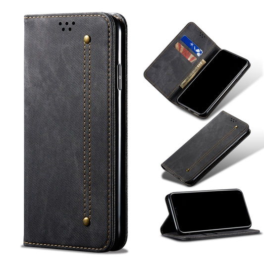 Denim Texture Casual Style Leather Phone Case with Holder & Card Slots & Wallet