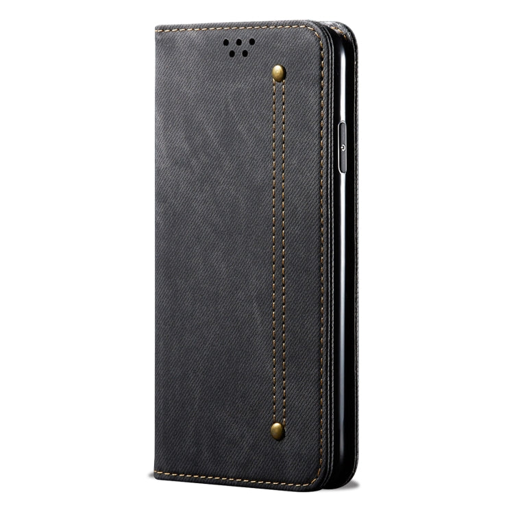 Denim Texture Casual Style Leather Phone Case with Holder & Card Slots & Wallet