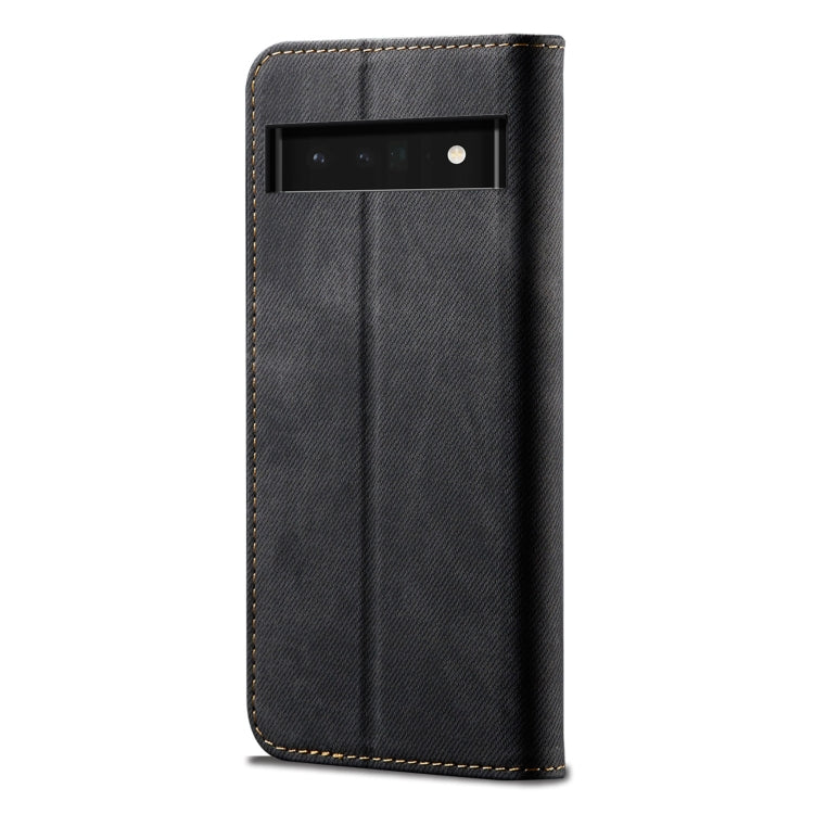 Denim Texture Casual Style Leather Phone Case with Holder & Card Slots & Wallet