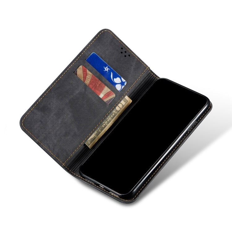 Denim Texture Casual Style Leather Phone Case with Holder & Card Slots & Wallet