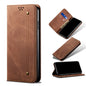 Denim Texture Casual Style Leather Phone Case with Holder & Card Slots & Wallet