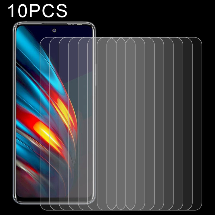 10 PCS 0.26mm 9H 2.5D Tempered Glass Film, For Tecno Pop 5 (10 PCS), For TCL 10 5G (10 PCS), For Tecno Pova 2 (10 PCS), For TCL 20 5G (10 PCS), For ZTE Axon 30 Pro 5G (10 PCS), For ZTE Blade V30 (10 PCS), For OPPO Realme GT Explorer Master (10 PCS)