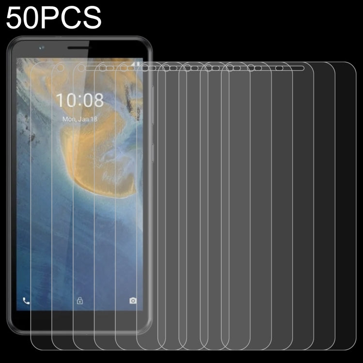 50 PCS 0.26mm 9H 2.5D Tempered Glass Film