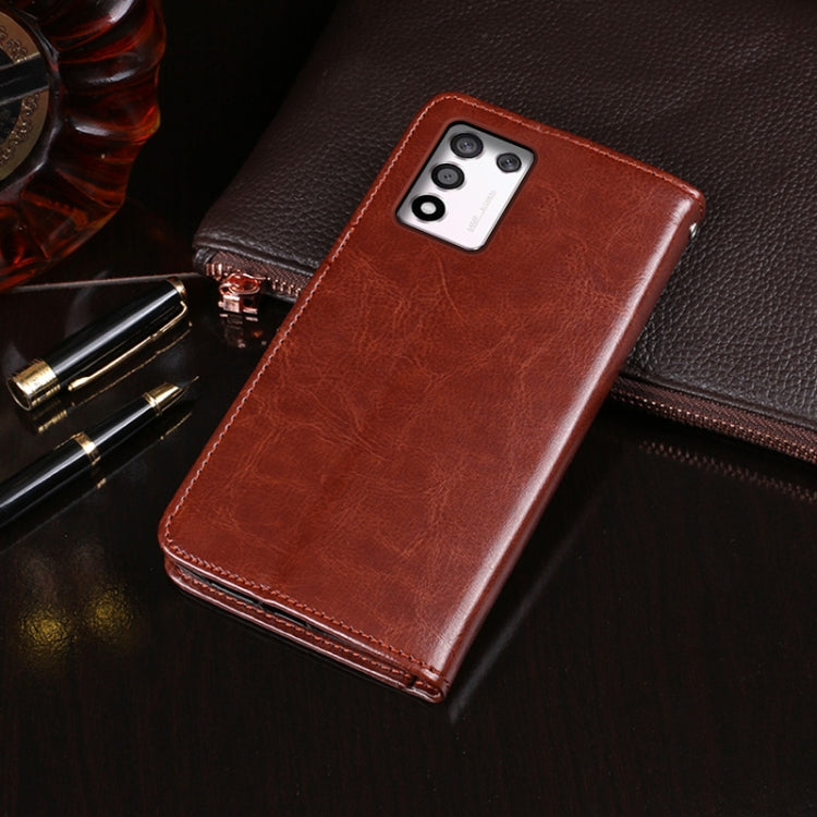 idewei Crazy Horse Texture Leather Phone Case with Holder & Card Slots & Wallet, For OPPO K9s, For Oukitel C25, For OPPO Realme GT Neo2