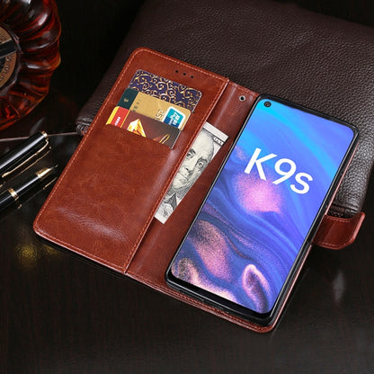 idewei Crazy Horse Texture Leather Phone Case with Holder & Card Slots & Wallet, For OPPO K9s, For Oukitel C25, For OPPO Realme GT Neo2