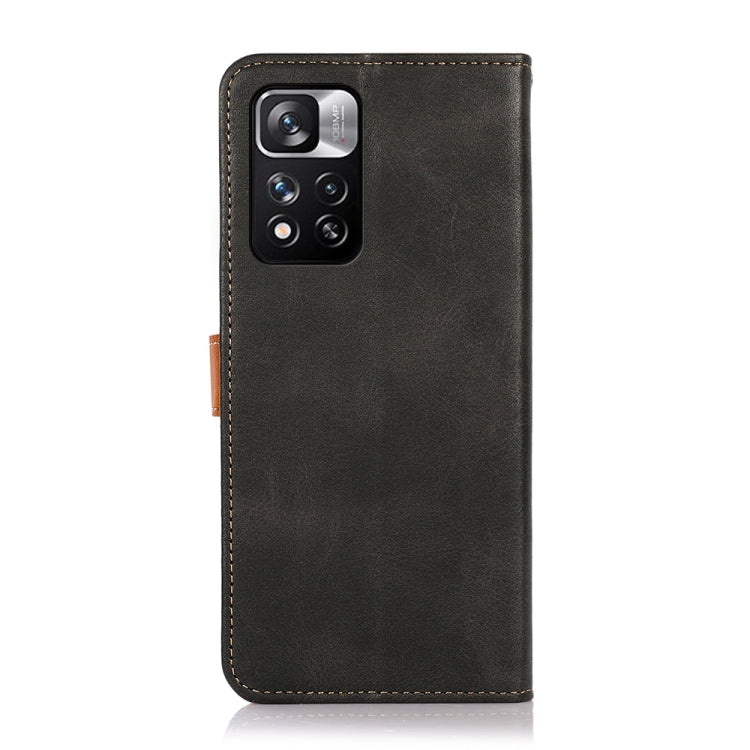 KHAZNEH Dual-color Cowhide Texture Horizontal Flip Leather Phone Case with Holder & Card Slots & Wallet & Photo Frame
