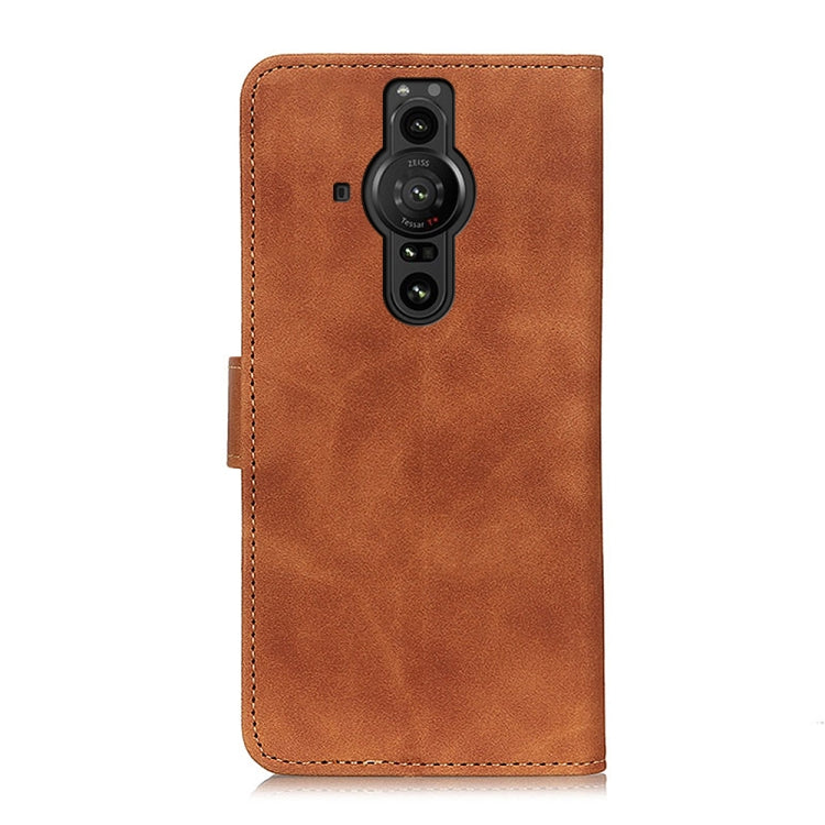 KHAZNEH Retro Texture Horizontal Flip Leather Phone Case