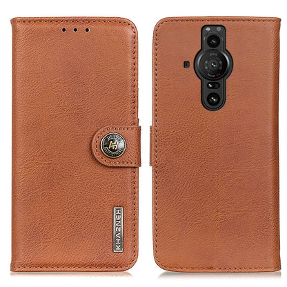 KHAZNEH Cowhide Texture Horizontal Flip Leather Phone Case with Holder & Card Slots & Wallet