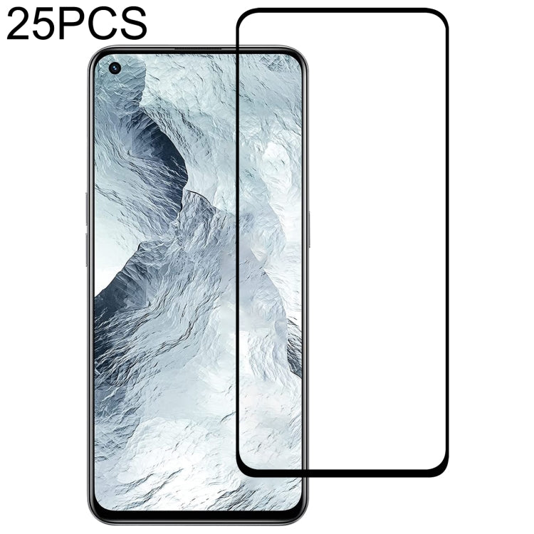 25 PCS Full Glue Cover Screen Protector Tempered Glass Film