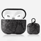 Snakeskin Texture Earphone Protective Case with Hang Buckle For AirPods 3