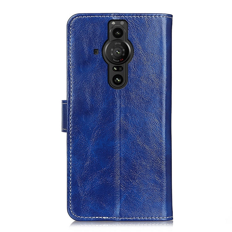 Retro Crazy Horse Texture Horizontal Flip Leather Phone Case with Holder & Card Slots & Photo Frame & Wallet, For Sony Xperia Pro-I