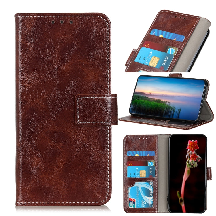 Retro Crazy Horse Texture Horizontal Flip Leather Phone Case with Holder & Card Slots & Photo Frame & Wallet