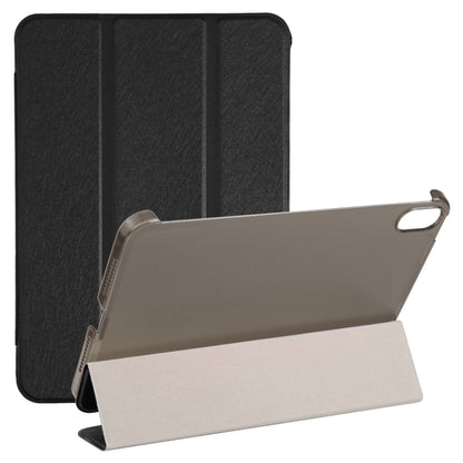 Silk Texture Three-fold Horizontal Flip Leather Tablet Case with Holder