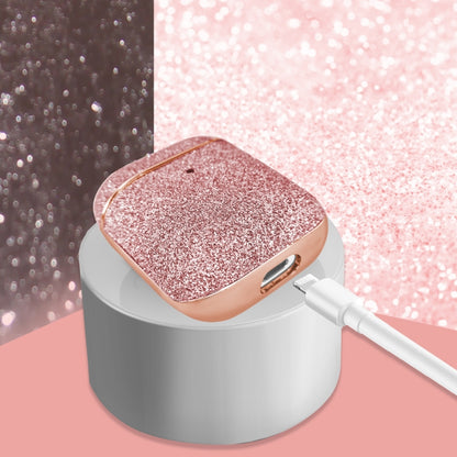 Electroplating Glitter Powder Wireless Earphone Protective Case, For AirPods 1 / 2