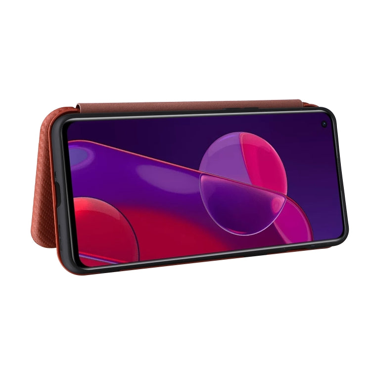 Carbon Fiber Texture Magnetic Horizontal Flip Leather Phone Case, For OnePlus 9RT