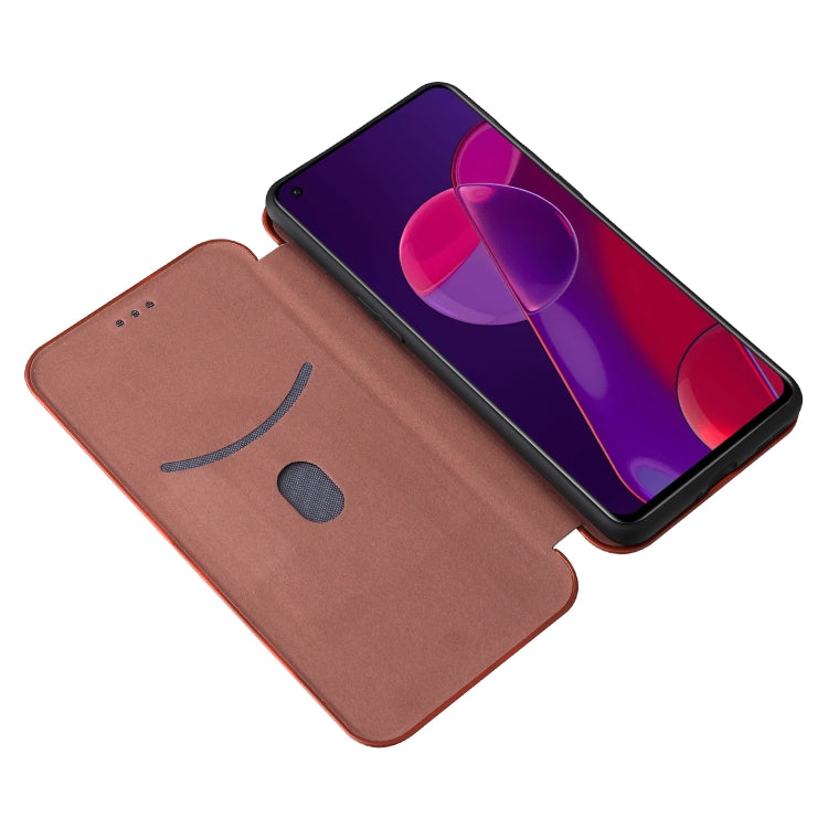 Carbon Fiber Texture Magnetic Horizontal Flip Leather Phone Case, For OnePlus 9RT