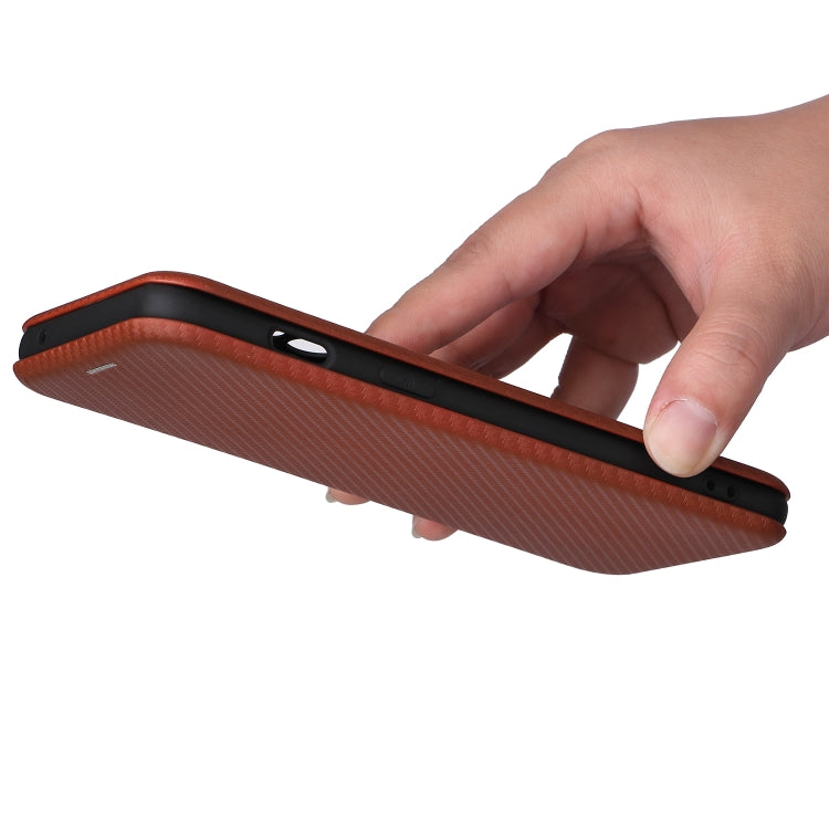 Carbon Fiber Texture Magnetic Horizontal Flip Leather Phone Case, For OnePlus 9RT