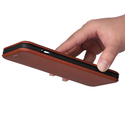 Carbon Fiber Texture Magnetic Horizontal Flip Leather Phone Case, For OnePlus 9RT