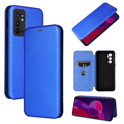 Carbon Fiber Texture Magnetic Horizontal Flip Leather Phone Case, For OnePlus 9RT