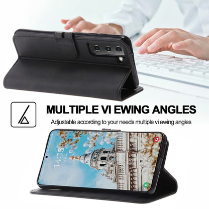 Embossed Happy Cat Pattern Horizontal Flip Leather Phone Case, For Samsung Galaxy S22 5G, For Samsung Galaxy S22+ 5G