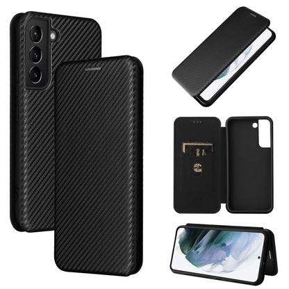 Carbon Fiber Texture Magnetic Horizontal Flip Leather Phone Case