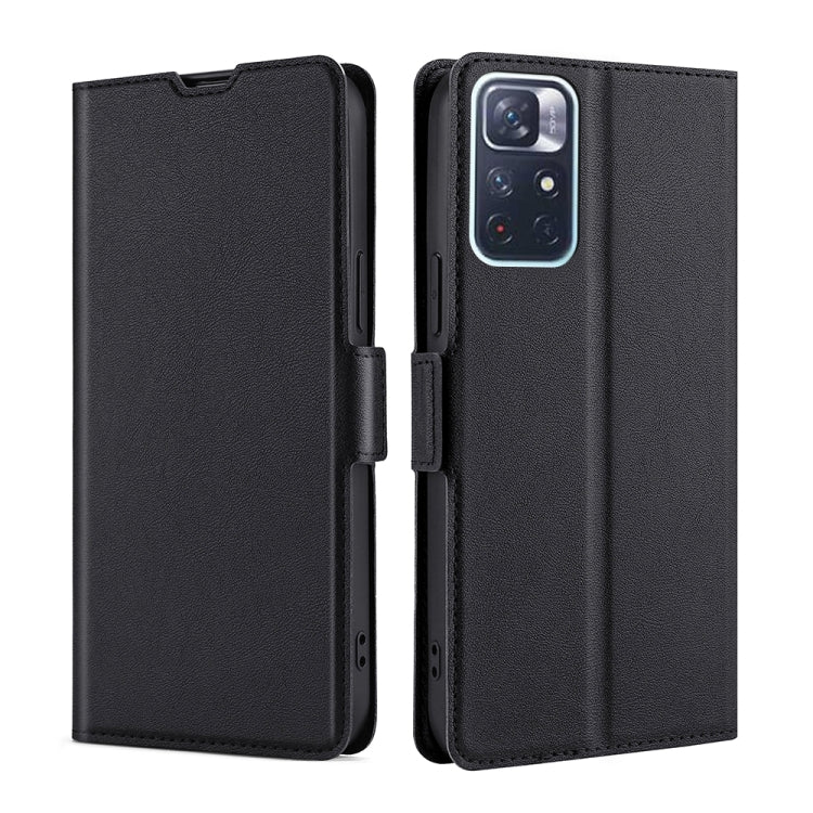 Ultra-thin Voltage Side Buckle Horizontal Flip Leather Phone Case with Holder & Card Slot