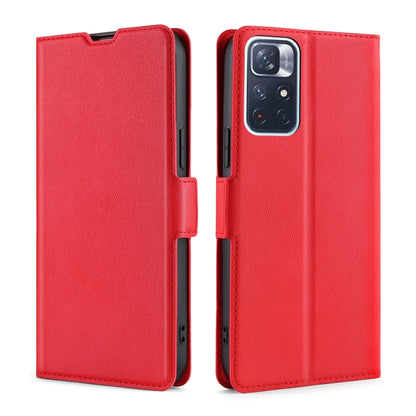 Ultra-thin Voltage Side Buckle Horizontal Flip Leather Phone Case with Holder & Card Slot