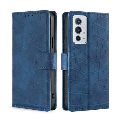 Skin Feel Crocodile Texture Magnetic Clasp Horizontal Flip Leather Phone Case with Holder & Card Slots & Wallet