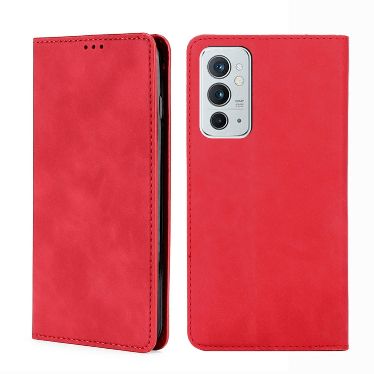 Skin Feel Magnetic Horizontal Flip Leather Phone Case with Holder & Card Slots