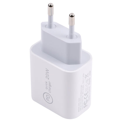 SDC-20W PD USB-C / Type-C Travel Charger + 1m 20W USB-C / Type-C to 8 Pin Data Cable Set,, EU Plug, US Plug
