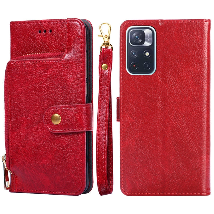 Zipper Bag Horizontal Flip Leather Phone Case with Holder & Card Slots & Lanyard, For OnePlus 9RT 5G, For Xiaomi Redmi Note 11, For Xiaomi Redmi Note 11 Pro