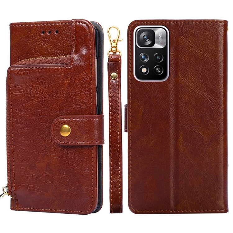 Zipper Bag Horizontal Flip Leather Phone Case with Holder & Card Slots & Lanyard, For OnePlus 9RT 5G, For Xiaomi Redmi Note 11, For Xiaomi Redmi Note 11 Pro