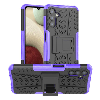 Tire Texture Shockproof TPU+PC Phone Case with Holder