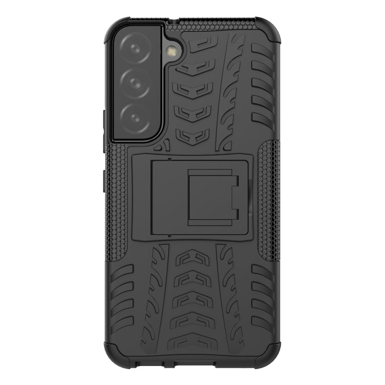 Tire Texture Shockproof TPU+PC Phone Case with Holder