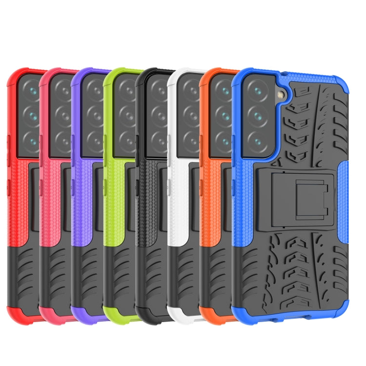 Tire Texture Shockproof TPU+PC Phone Case with Holder