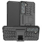 Tire Texture Shockproof TPU+PC Phone Case with Holder