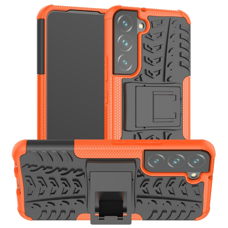 Tire Texture Shockproof TPU+PC Phone Case with Holder