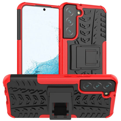 Tire Texture Shockproof TPU+PC Phone Case with Holder