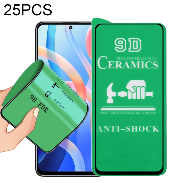 25 PCS 9D Full Screen Glue Ceramic Film