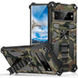 Camouflage Armor Shockproof TPU + PC Magnetic Phone Case with Holder